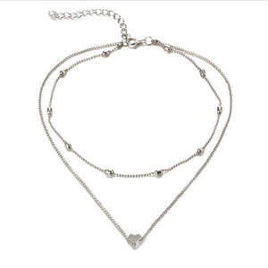 Hot Women Phase Heart Necklace